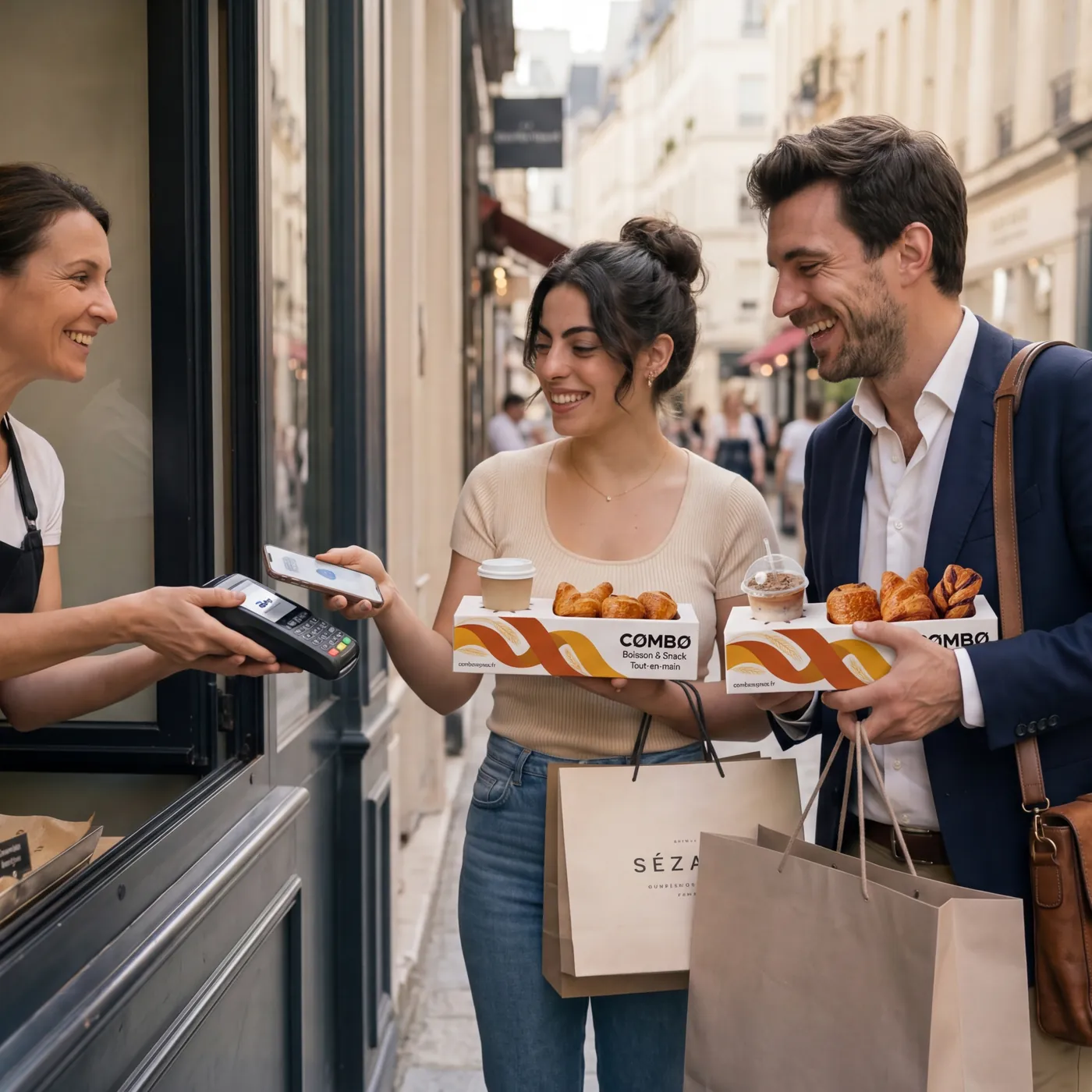 Avec COMBO, le café et la viennoiserie tiennent dans une seule main